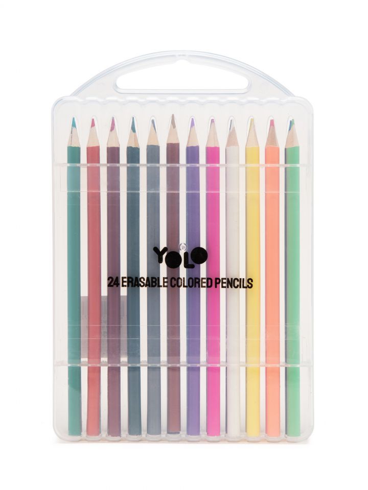 סט 24 עפרונות צבעוניים מחיקים