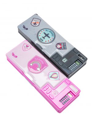 קלמר רטרו מחשבון פאצ’ים אפור