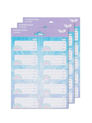 מארז 30 מדבקות שם קשת טאי דאי