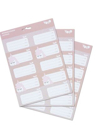 מארז 30 מדבקות שם יוניקורן