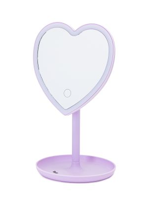 מראת לב LED - סגול