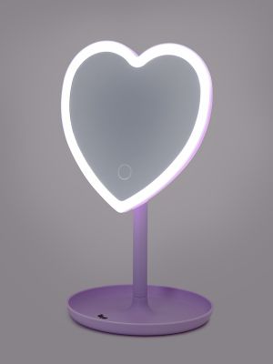 מראת לב LED - סגול