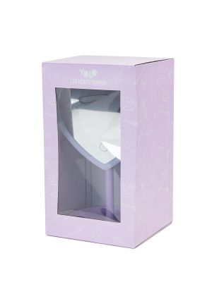 מראת לב LED - סגול