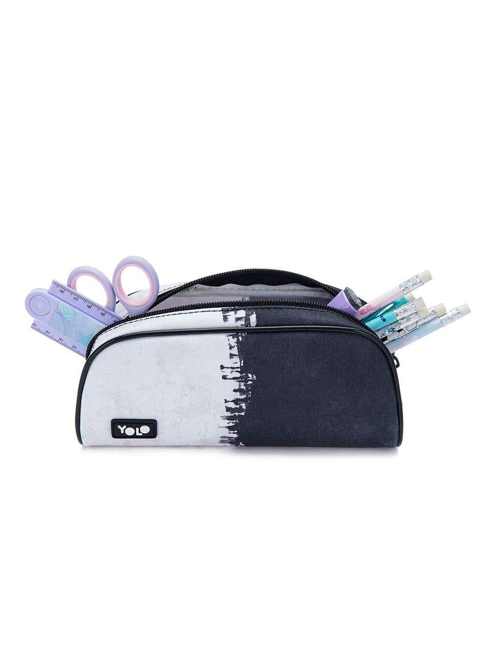 קלמר תא אחד שחור ולבן