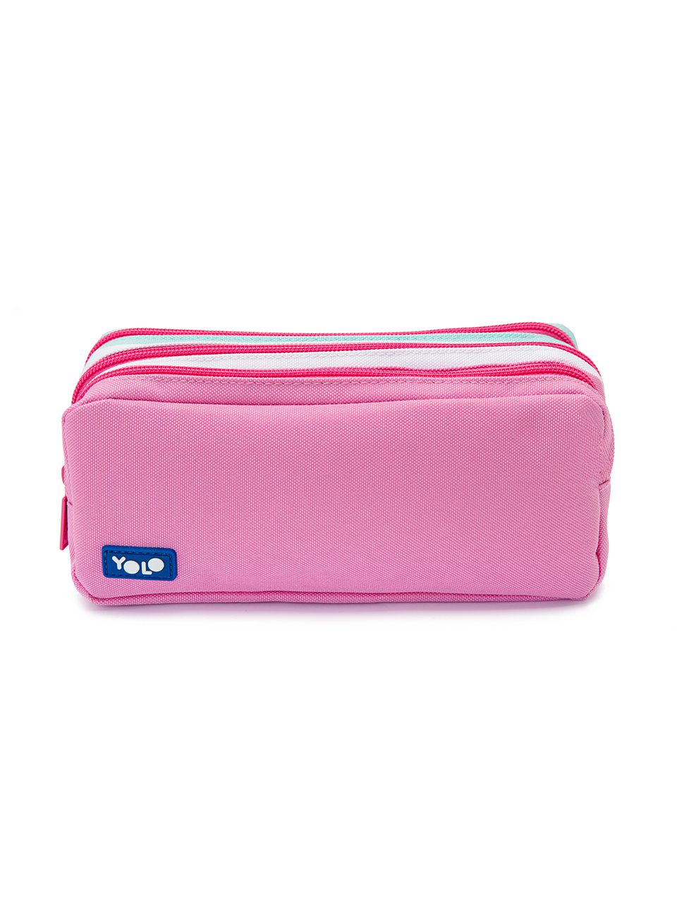 קלמר 3 תאים וורוד תכלת