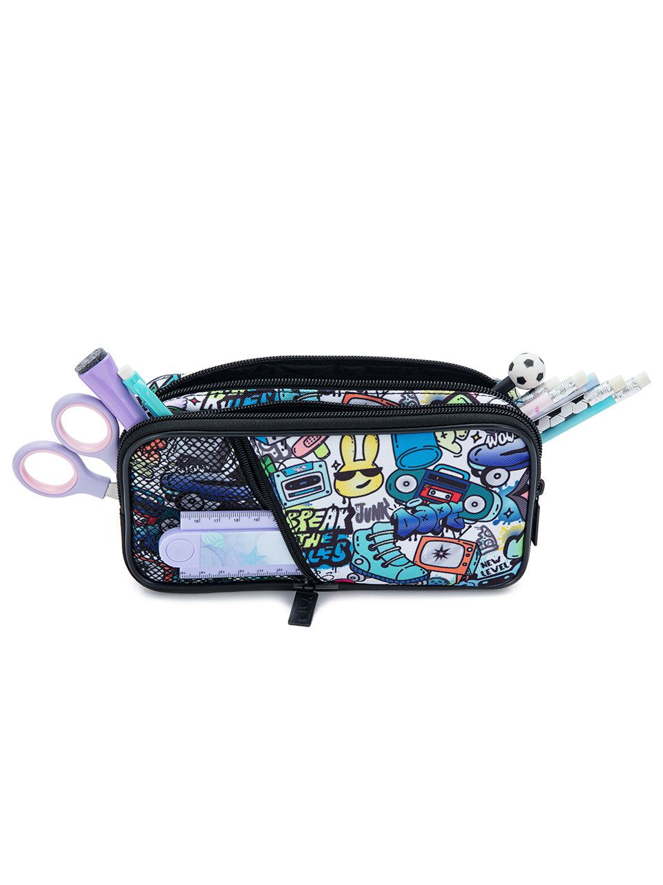 קלמר 2 תאים קיר גרפיטי