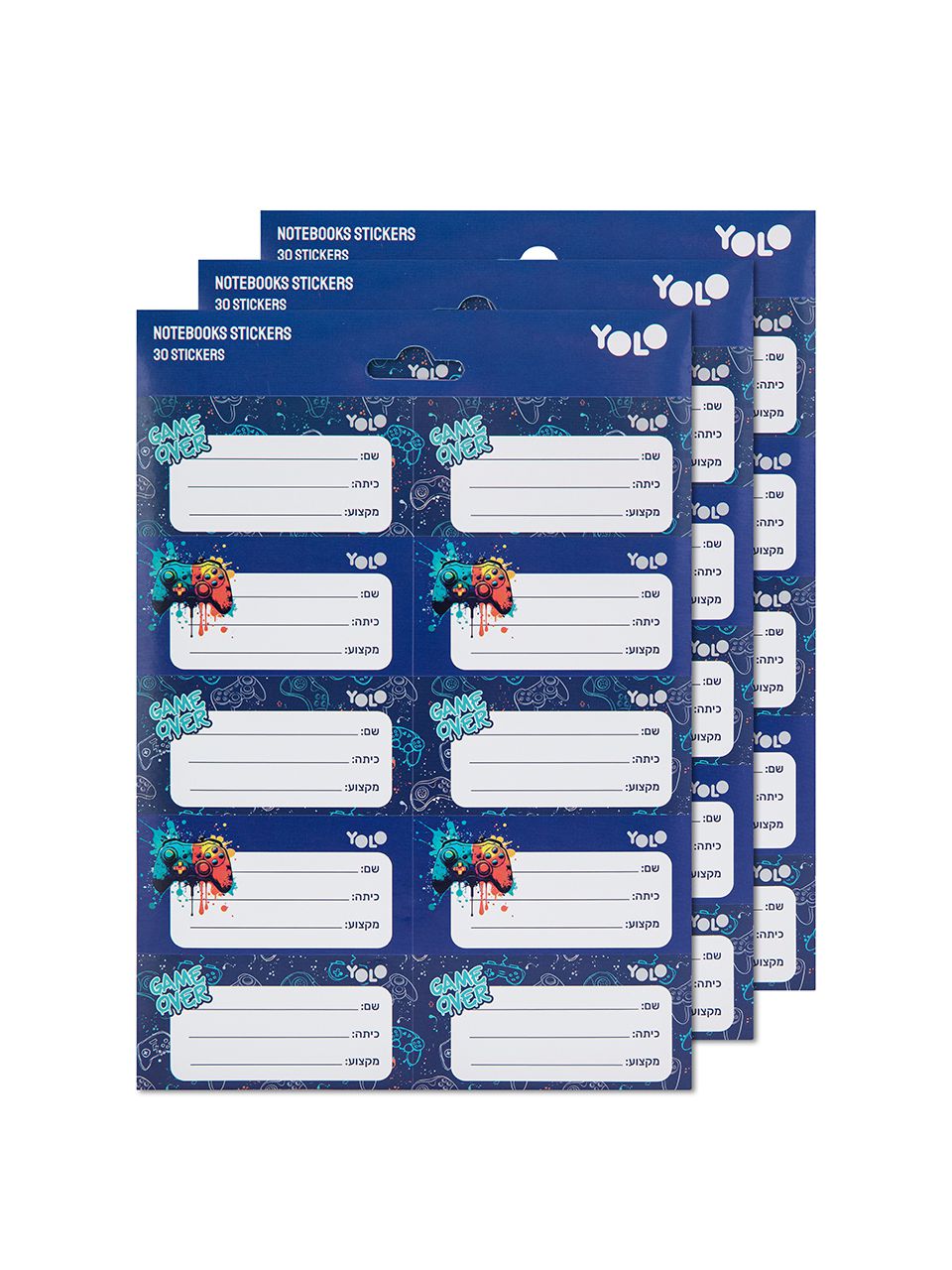 מארז 30 מדבקות שם קונסולת משחק