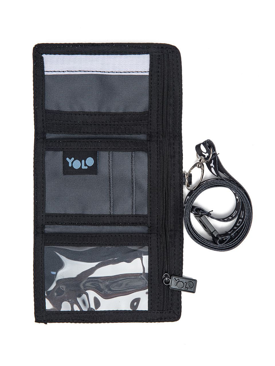 ארנק וולקרו שחור ולבן