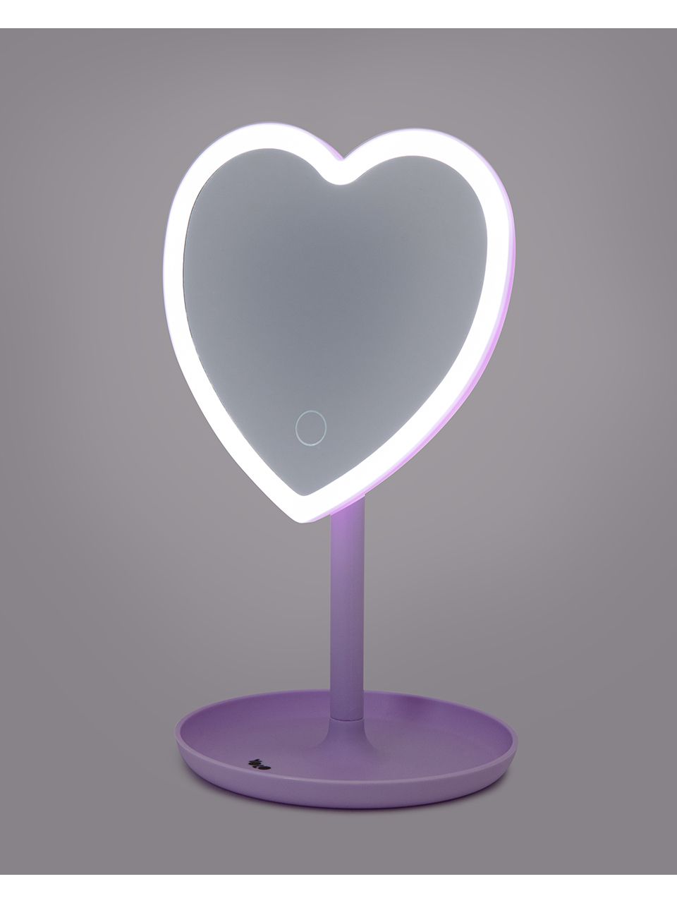 מראת לב LED - סגול